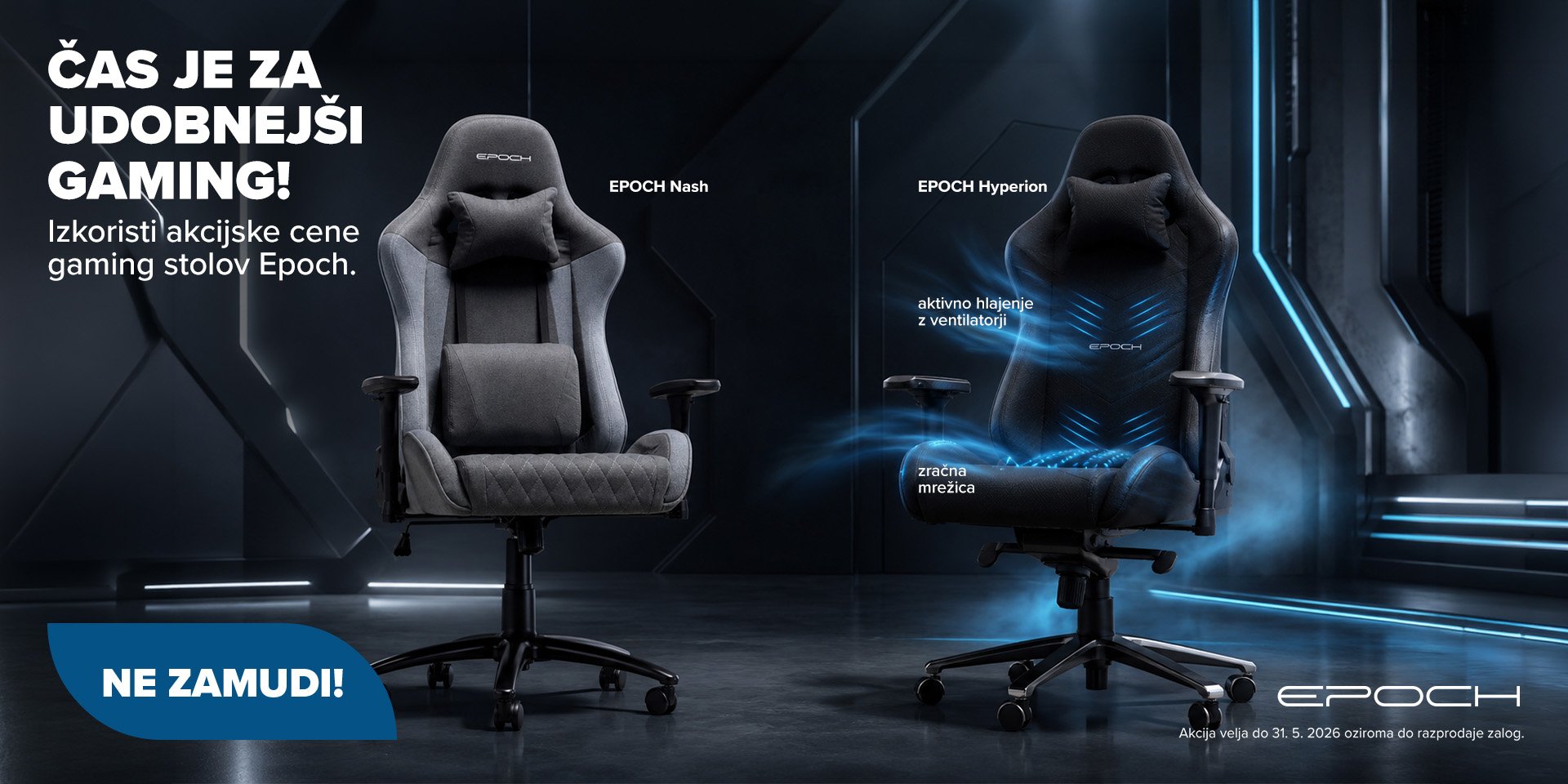 Majska  akcija gaming stolov